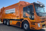 Allereerste Volvo FE Electric 6x2 huisvuilwagen voor Clean Mat Truckverhuur
